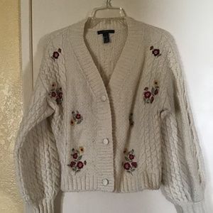 Forever 21 floral knitwear cardigan